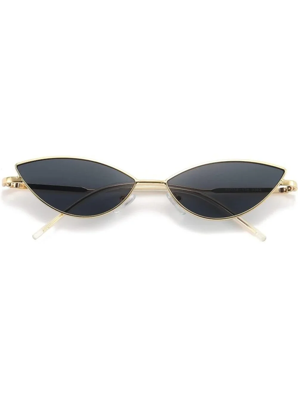 Women's Cat Eye Cute Sunglasses Triangle Vintage Trendy Cool Sun Glasses Black